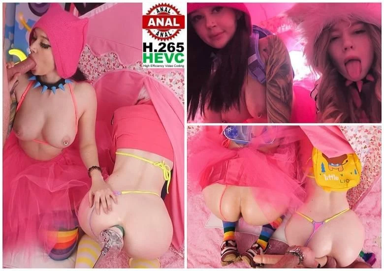 Annelitt, Purple Bitch - Two Girls Getting Anal Fucked In Playhouse SD / 1080p