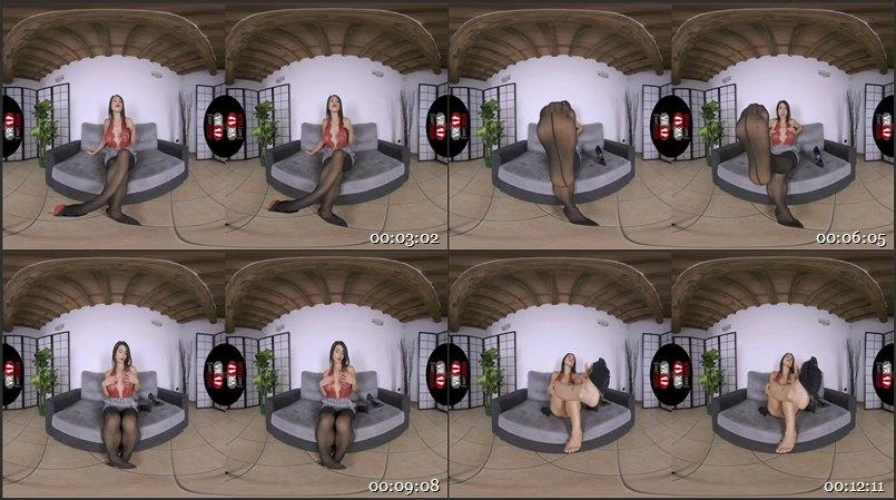 Naughty babe Petra adores teasing you with her magnificent looking feet and toes in VR 1440p
