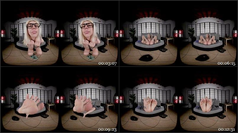 Tattooed Blonde Masturbates Her Pierced Pussy With A Little Foot Tease 1920p