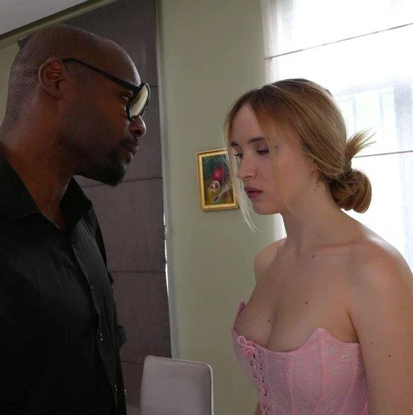 Polly Yangs - you fuck me until i say stop! hot sexy blonde dominates and fucks hard with her black bodyguard 4K 2160p