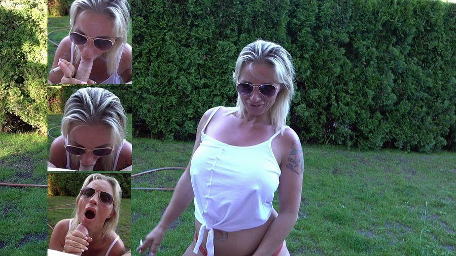 Candy Samira - Nachbar Fremdgeblasen! Smoking Blowjob FaceCumshot! 720p
