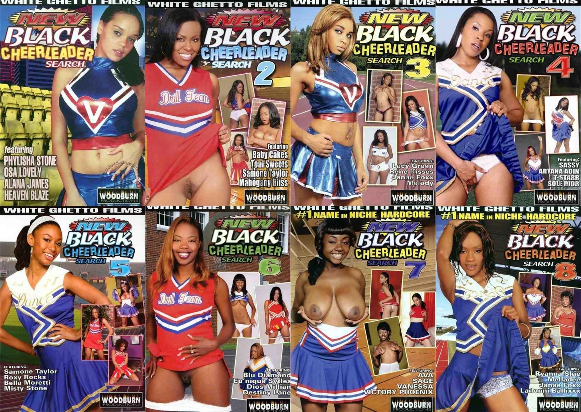 New Black Cheerleader Search 1-22 Movie Pack